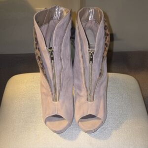 Stylish Peep-Toe Ankle Boots